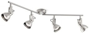 Lustra aplicata cu 4 spoturi directionabile Stage crom satin