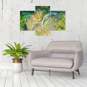 Tablou cu lanuri de orez din privire de sus (90x60 cm)