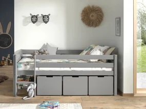 PINO SET DE 3 SERTARE PENTRU Pat copii MATRIMONIAL H85CM GRI