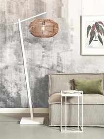 Lampadar eco din bambus cu ratan Madeira white/48cm, nat