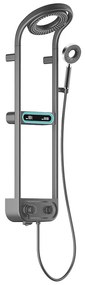 Set de duș digital Tropic cu baterie termostatică, gri