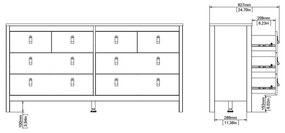 Comodă grej 159x80x38 cm Madrid – Tvilum