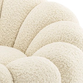 Fotoliu pivotant design elegant Mello, Faux shearling