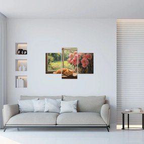 Tablou - Pisică la fereastră (90x60 cm)