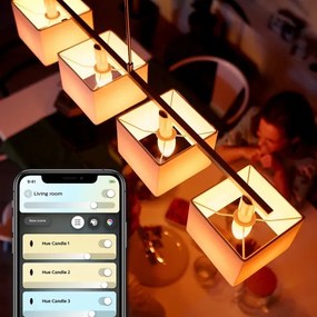 SET 2x LED Bec dimmabil Philips Hue WHITE B39 E14/4W/230V 2200K-6500K