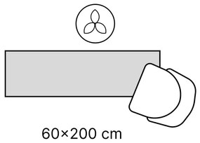 Covor tip traversă albastru deschis-bej reversibil, țesut manual din lână 60x190 cm Kamal Dune – Nouristan