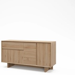Comodă în culoare naturală cu aspect de lemn de stejar 146x76x45 cm Carpi – Marckeric