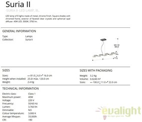 Lustra LED suspendata design modern Suria II SV-375618
