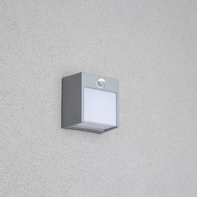 Aplică LED de exterior cu senzor Brilagi TERNI LED/12W/230V gri IP44