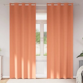 vidaXL Perdele cu perdele 2 pcs Terracota 225 x 140 cm Poliester