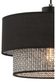 Lustră cu cablu ECHO 1xE27/60W/230V negru/gri