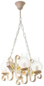 Candelabru rustic fabricat manual din lemn pictat 4 brate Vela