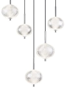 Lustră LED pe cablu Globo 16042-5HC AIDA 5xLED/6,6W/230V 3000K/4500K/6500K