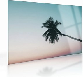 Tablou pe sticlă - Palmier la Bali (70x50 cm)