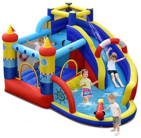 Castel gonflabil acvatic în formă de navă cu suflantă de 550W