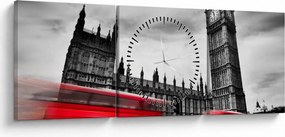 Tablou - Houses of Parliament din Londra (cu ceas) (90x30 cm)