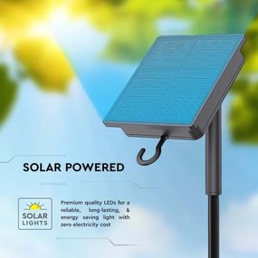 Banda solară LED reglabilă 1,2W 3,7V 3000K IP67, 5m