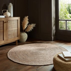 Covor în culoare naturală rotund din iută ø 133 cm Capri – Flair Rugs