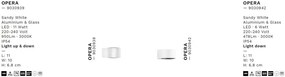 Aplica LED iluminat exterior ambiental IP54 OPERA alb
