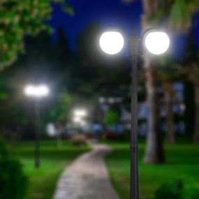 Lampă de exterior 2xE27/60W/230V IP44 199 cm negru
