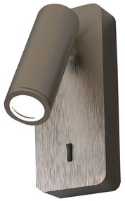 Aplica de perete cu reader Mini GU10 NOTTE nickel satinat