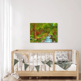 Tablou pentru copii cu animale (70x50 cm)