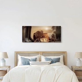 Tablou - Natura moartă, pescuit (120x50 cm)