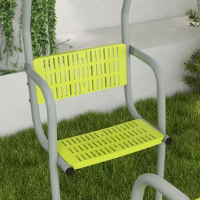 Outsunny, leagăn portic 3 în 1 pentru copii, cu 2 locuri față în față și 1 scaun de leagăn, greutate maximă 225 kg, verde | Aosom Romania
