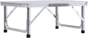 Masă de camping pliabiăla, 60 cm, aluminiu/MDF, KEPI TYP 2