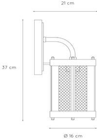 Lucide 29826/01/30 - Aplică perete exterior MAKKUM 1xE27/60W/230V IP23