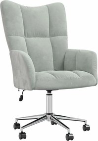 vidaXL Fotoliu de relaxare Gri deschis 69 x 61,5 x 102 cm Catifea