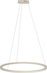 Plafonieră suspendată bej cu LED, 80 cm, cu dimmer în 3 trepte - Girello