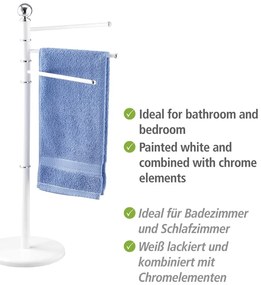 Suport pentru prosoape Wenko Exclusive, alb