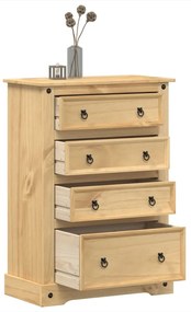 vidaXL Dulap cu sertare „Corona”, 80x43x114 cm, lemn masiv de pin