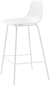 Scaun de bar alb din plastic 92,5 cm Whitby – Unique Furniture