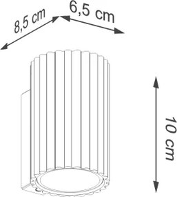 Brilagi - Aplică de perete CRESTO 1xGU10/10W/230V 10 cm auriu