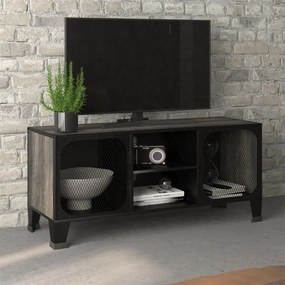 335910 vidaXL Dulap TV ,gri,105x36x47 cm,metal și MDF