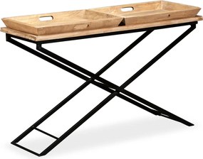 vidaXL Masă consolă Lemn masiv de mango 130x40x80 cm