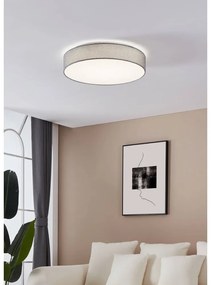 Plafonieră gri LED cu abajur textil ROMAO – EGLO