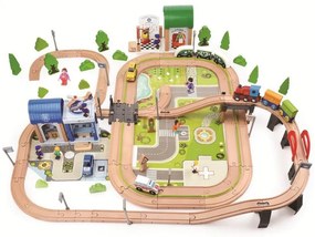 2Kids Toys - Set de tren Oraș și Sat, 200 piese