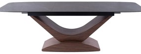 Masă de sufragerie extensibilă 180-240 cm Danyell (gri + nuc) (pentru 8 și mai multe persoane). 1050106