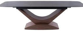 Masă de sufragerie extensibilă 180-240 cm Danyell (gri + nuc) (pentru 8 și mai multe persoane). Promo -6%. 1050106
