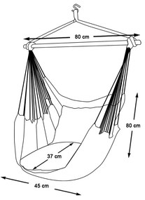 Hamac tip leagan cu perna-albastru