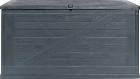 WOOD cutie de depozitare din plastic pentru grădină 420 L, g