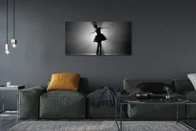 Tablouri canvas Balerina fundal gri