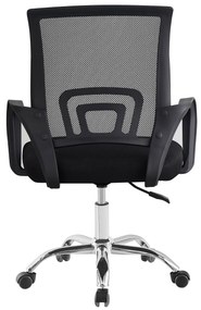 Scaun de birou, negru/ negru, DEX 4 NEW
