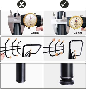 Cuier pentru haine cu rafturi Metal Negru