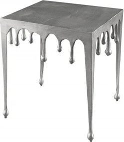 Masuta deosebita design picatura Liquid Line L 50cm, argintiu