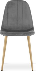 Scaun de masa PADVA VELVET, gri inchis