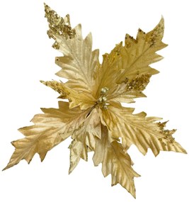 Ornament brad Craciunita Chrissy 35cm, Auriu